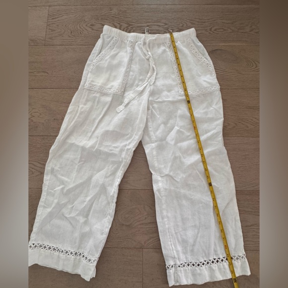 Joie 100% Linen Wide Leg Pants size M - Picture 4 of 8